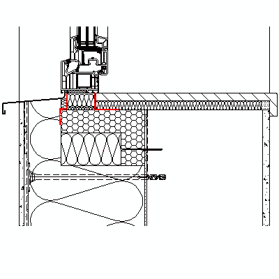 předsazená montáž okna - ostění - typ 3 profil 120 mm